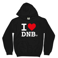 I Love DNB Unisex Hood